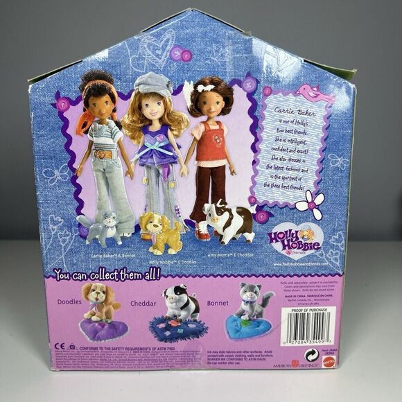 Holly Hobbie & Friends Carrie Baker & Bonnet Clubhouse Girls Set J8365 NRFP 2006 - Picture 2 of 6